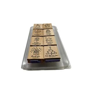 Stampin' Up! Set of 8 Stamps with Various Images and Sayings - Great Condition